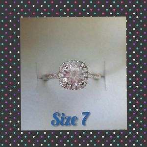 2 CT Princess Cut CZ Sterling Silver Ring